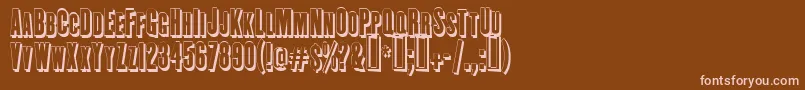 EngeholzschriftShadow Font – Pink Fonts on Brown Background