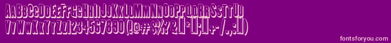 EngeholzschriftShadow Font – Pink Fonts on Purple Background