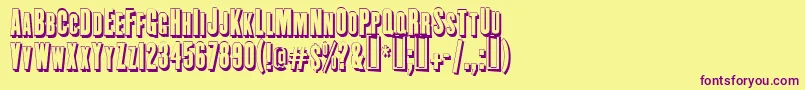 EngeholzschriftShadow Font – Purple Fonts on Yellow Background