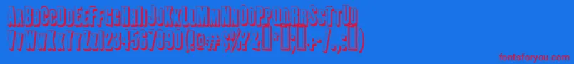 EngeholzschriftShadow Font – Red Fonts on Blue Background