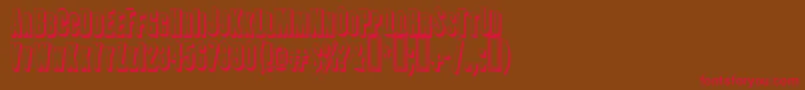 EngeholzschriftShadow Font – Red Fonts on Brown Background
