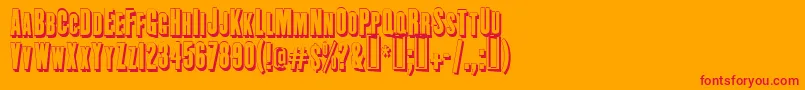 EngeholzschriftShadow Font – Red Fonts on Orange Background