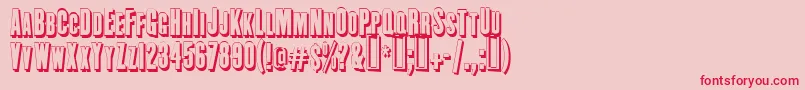 fuente EngeholzschriftShadow – Fuentes Rojas Sobre Fondo Rosa