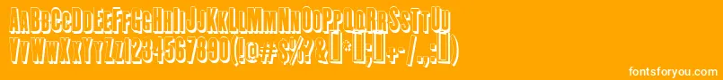 EngeholzschriftShadow Font – White Fonts on Orange Background