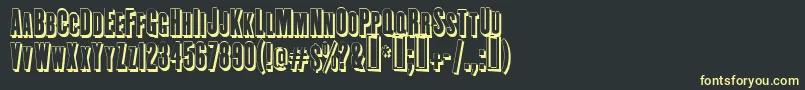 EngeholzschriftShadow Font – Yellow Fonts on Black Background