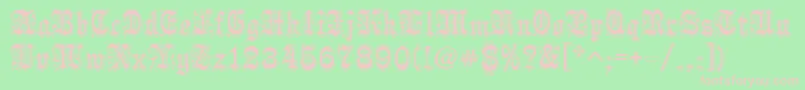 Pamela Font – Pink Fonts on Green Background