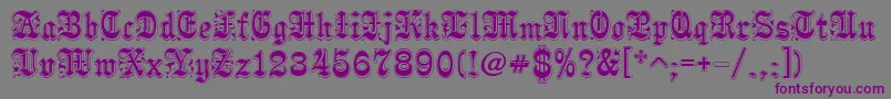 Pamela Font – Purple Fonts on Gray Background