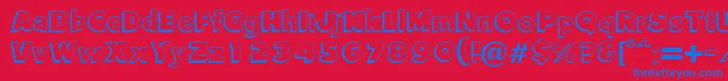 Vantage Font – Blue Fonts on Red Background