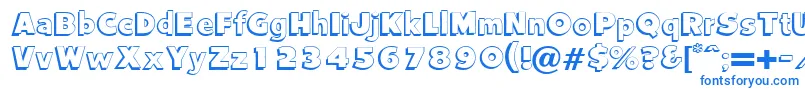 Vantage Font – Blue Fonts on White Background