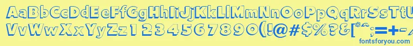 Vantage Font – Blue Fonts on Yellow Background