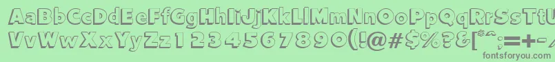 Vantage Font – Gray Fonts on Green Background