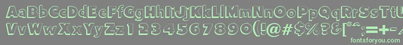 フォントVantage – 灰色の背景に緑のフォント