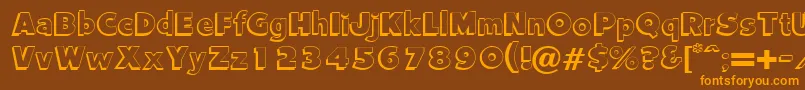 Vantage Font – Orange Fonts on Brown Background