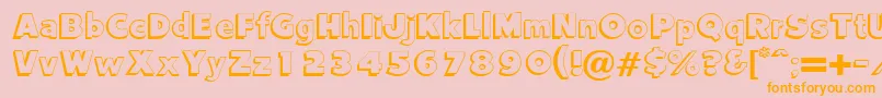 Vantage Font – Orange Fonts on Pink Background