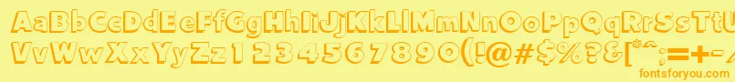 Vantage Font – Orange Fonts on Yellow Background