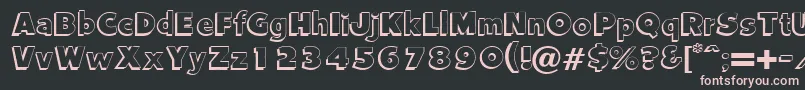 Vantage Font – Pink Fonts on Black Background