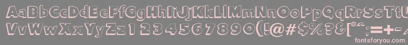 フォントVantage – 灰色の背景にピンクのフォント