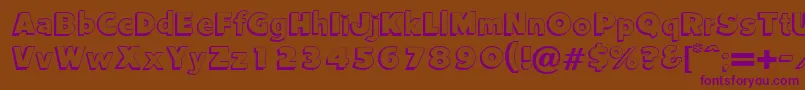 Vantage Font – Purple Fonts on Brown Background