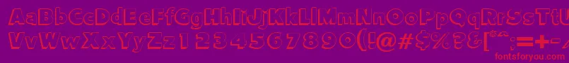 Vantage Font – Red Fonts on Purple Background