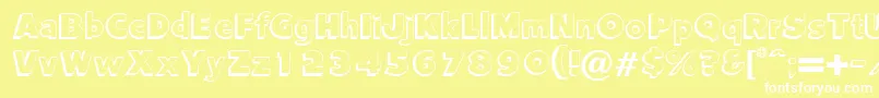 Vantage Font – White Fonts on Yellow Background