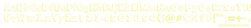 Vantage Font – Yellow Fonts on White Background