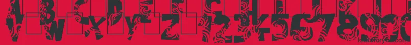 Police Tuamotu – polices noires sur fond rouge