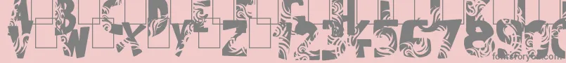 Tuamotu Font – Gray Fonts on Pink Background