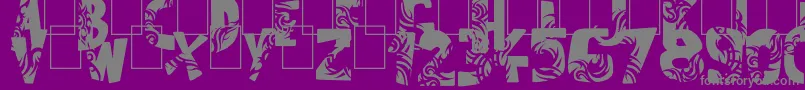Tuamotu Font – Gray Fonts on Purple Background