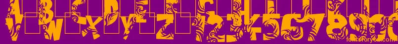 Шрифт Tuamotu – оранжевые шрифты на фиолетовом фоне