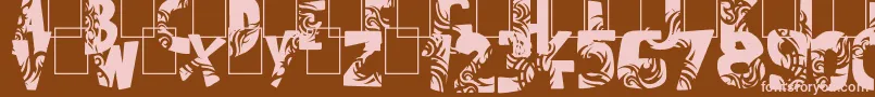 Tuamotu Font – Pink Fonts on Brown Background