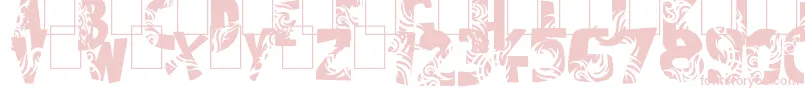 フォントTuamotu – 白い背景にピンクのフォント