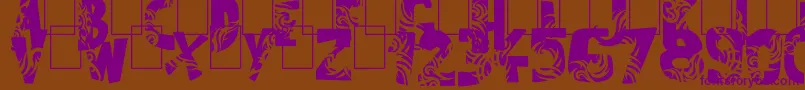Шрифт Tuamotu – фиолетовые шрифты на коричневом фоне