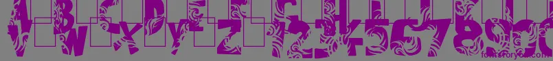 Tuamotu Font – Purple Fonts on Gray Background