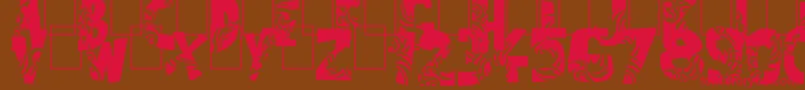 Tuamotu Font – Red Fonts on Brown Background