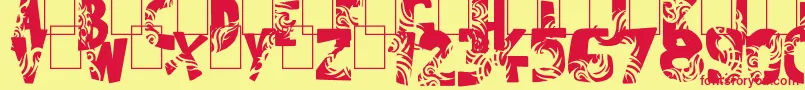 Tuamotu Font – Red Fonts on Yellow Background