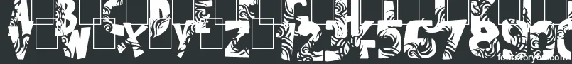 Шрифт Tuamotu – белые шрифты на чёрном фоне