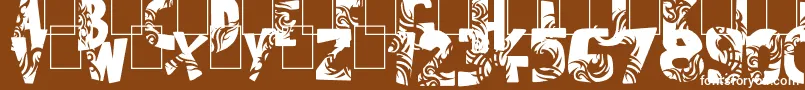 Tuamotu Font – White Fonts on Brown Background
