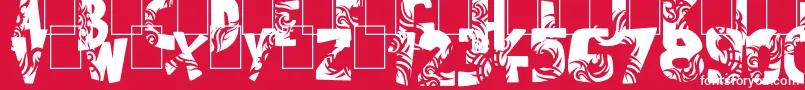 Tuamotu Font – White Fonts on Red Background