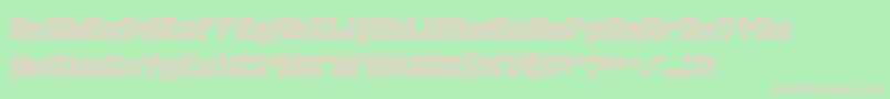 UnlearnedBrk Font – Pink Fonts on Green Background