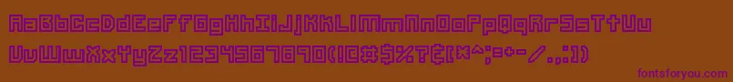 Шрифт UnlearnedBrk – фиолетовые шрифты на коричневом фоне