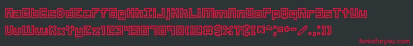 UnlearnedBrk Font – Red Fonts on Black Background