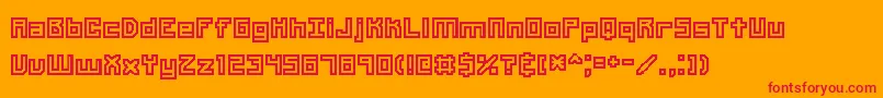 UnlearnedBrk Font – Red Fonts on Orange Background