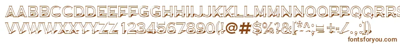 Copper9-Schriftart – Braune Schriften auf weißem Hintergrund
