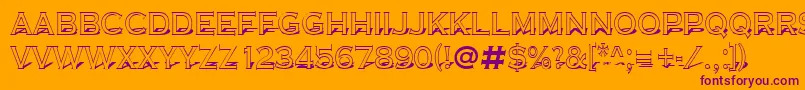フォントCopper9 – オレンジの背景に紫のフォント