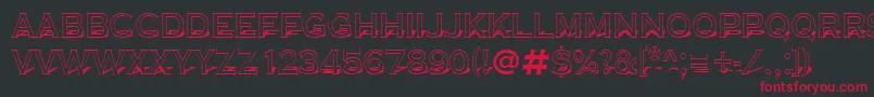 フォントCopper9 – 黒い背景に赤い文字