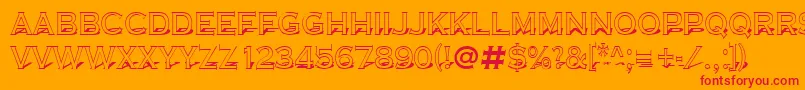 フォントCopper9 – オレンジの背景に赤い文字