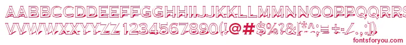 フォントCopper9 – 白い背景に赤い文字