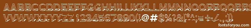 Copper9 Font – White Fonts on Brown Background