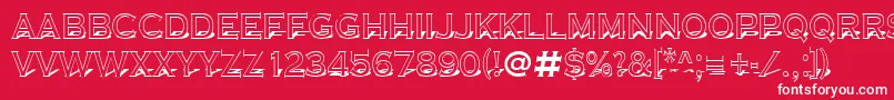 フォントCopper9 – 赤い背景に白い文字