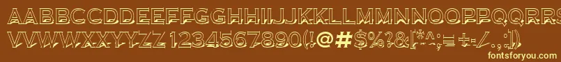 Шрифт Copper9 – жёлтые шрифты на коричневом фоне